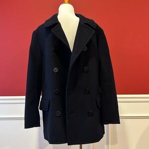 J.Crew Men’s Pea Coat, Medium. Dark Navy.